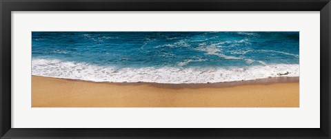 Framed Beach shoreline in Todos Santos, Baja California Sur, Mexico Print