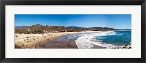 Framed Tourists at Cerritos Beach, Todos Santos, Baja California Sur, Mexico Print