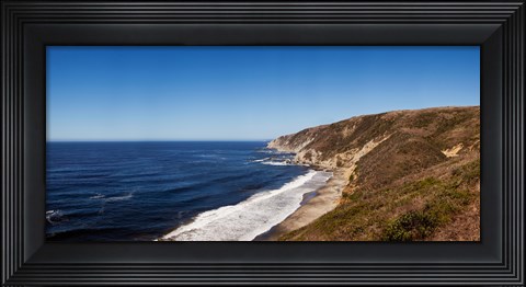 Framed Surf at the coast, Tomales Point, Point Reyes National Seashore, Marin County, California, USA Print
