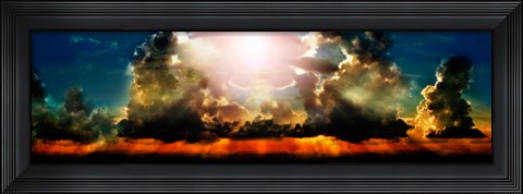 Framed Clouds in the sky at sunset Print