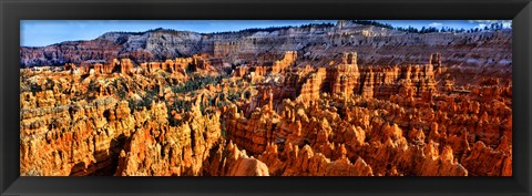 Framed Hoodoo rock formations in Bryce Canyon National Park, Utah, USA Print