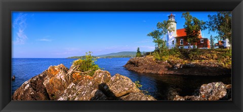 Framed Eagle Harbor Lighthouse at coast, Michigan, USA Print