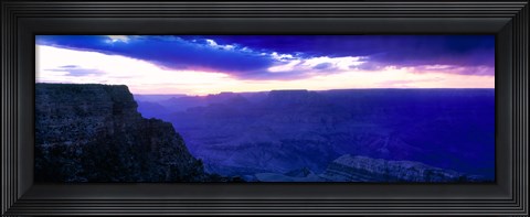 Framed Grand Canyon at dusk, Grand Canyon National Park, Arizona, USA Print