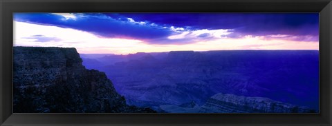 Framed Grand Canyon at dusk, Grand Canyon National Park, Arizona, USA Print