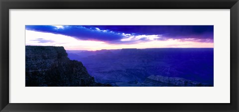 Framed Grand Canyon at dusk, Grand Canyon National Park, Arizona, USA Print