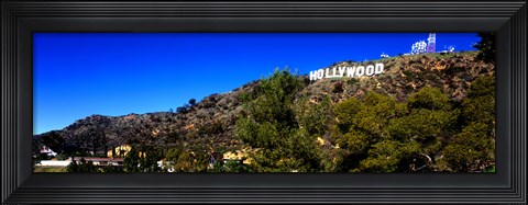 Framed Low angle view of Hollywood Sign, Hollywood Hills, Hollywood, Los Angeles, California, USA Print