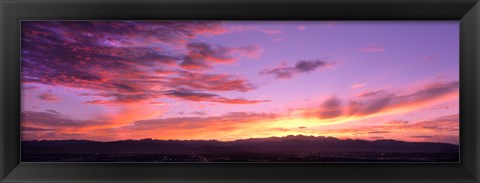 Framed Clouds in the sky at dusk, Las Vegas, Nevada, USA Print