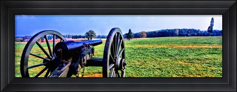 Framed Cannon at Manassas National Battlefield Park, Manassas, Prince William County, Virginia, USA Print