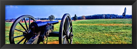 Framed Cannon at Manassas National Battlefield Park, Manassas, Prince William County, Virginia, USA Print