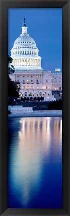 Framed Capitol Building Reflecting in the Water, Washington DC Print