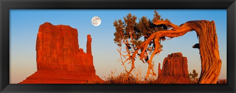 Framed Rock formations, Monument Valley Tribal Park, Utah Navajo, San Juan County, Utah, USA Print