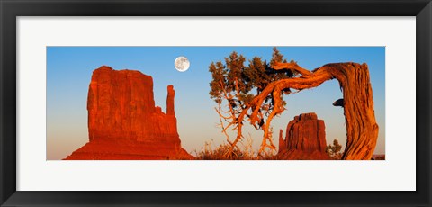 Framed Rock formations, Monument Valley Tribal Park, Utah Navajo, San Juan County, Utah, USA Print