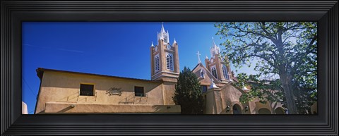 Framed Low angle view of a church, San Felipe de Neri Church, Old Town, Albuquerque, New Mexico, USA Print
