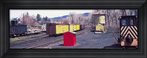 Framed Old train terminal, Chama, New Mexico Print