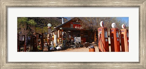 Framed Old Frontier Gas Station, Embudo, New Mexico Print
