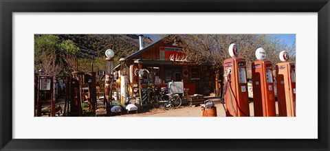 Framed Old Frontier Gas Station, Embudo, New Mexico Print