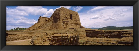 Framed Close up of church ruins, Pecos National Historical Park, New Mexico, USA Print