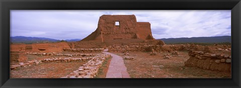 Framed Church ruins in Pecos National Historical Park, New Mexico, USA Print