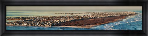 Framed View across the inlet to an island city Brigantine from Atlantic City, Atlantic County, New Jersey, USA Print