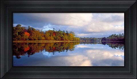 Framed Sunrise over river, Crac&#39;h, Morbihan, Brittany, France Print