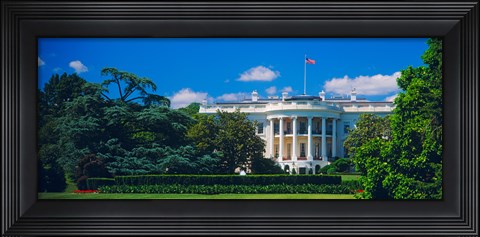 Framed Facade of a government building, White House, Washington DC Print