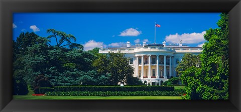 Framed Facade of a government building, White House, Washington DC Print