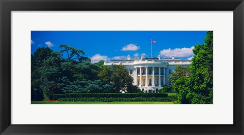 Framed Facade of a government building, White House, Washington DC Print