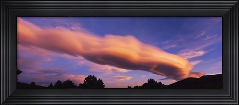 Framed Cumulus clouds in the sky at dusk, Paso Robles, San Luis Obispo County, California, USA Print