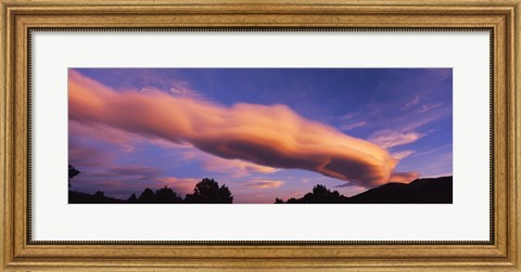 Framed Cumulus clouds in the sky at dusk, Paso Robles, San Luis Obispo County, California, USA Print