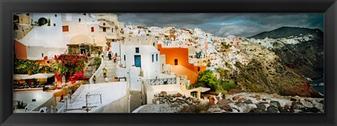 Framed Storm cloud over the Santorini, Cyclades Islands, Greece Print