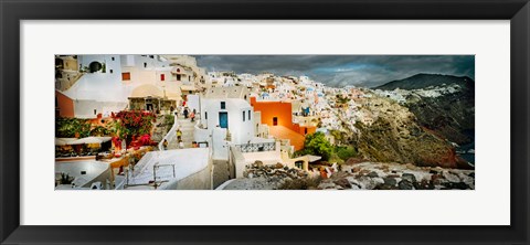 Framed Storm cloud over the Santorini, Cyclades Islands, Greece Print