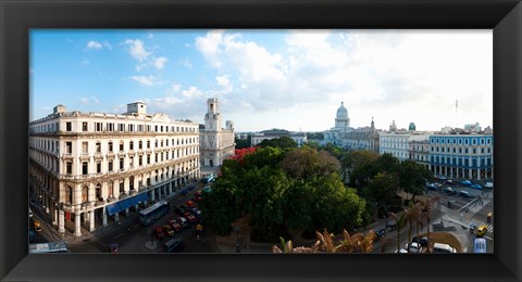 Framed State Capitol Building in a city, Parque Central, Havana, Cuba Print