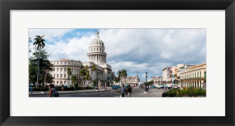 Framed Government building in a city, El Capitolio, Havana, Cuba Print