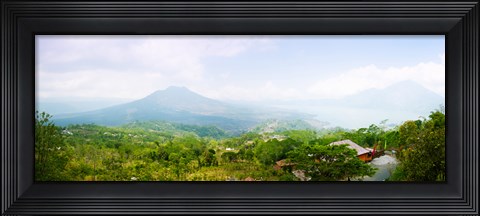 Framed Volcanos and Lake Batur, Kintamani, Bali, Indonesia Print