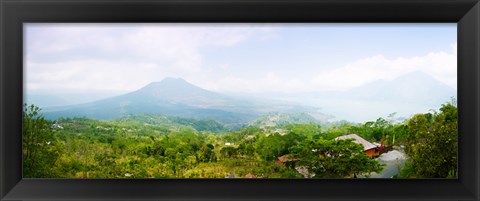 Framed Volcanos and Lake Batur, Kintamani, Bali, Indonesia Print