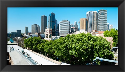 Framed Skyscrapers in a city, Cumberland Street, Sydney, New South Wales, Australia Print