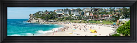 Framed Houses on the coast, Bronte Beach, Sydney, New South Wales, Australia Print
