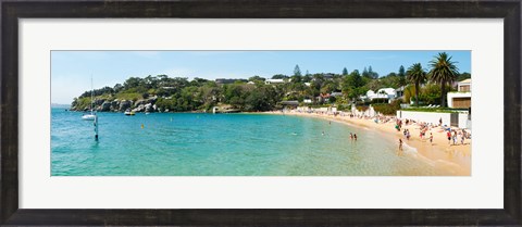 Framed People on the beach, Camp Cove, Watsons Bay, Sydney, New South Wales, Australia Print