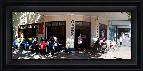 Framed Cafe on Oxford Street next to Paddington Uniting Church, Sydney, New South Wales, Australia Print