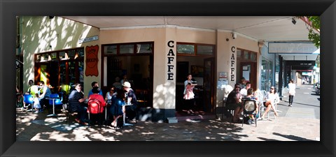 Framed Cafe on Oxford Street next to Paddington Uniting Church, Sydney, New South Wales, Australia Print