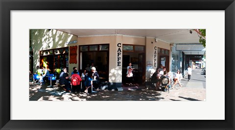 Framed Cafe on Oxford Street next to Paddington Uniting Church, Sydney, New South Wales, Australia Print