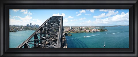 Framed Sydney from top of observation pylon of Sydney Harbor Bridge, New South Wales, Australia Print