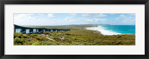 Framed Lodges at the oceanside, South Ocean Lodge, Kangaroo Island, South Australia, Australia Print