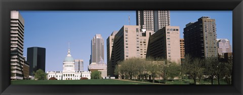 Framed Government building in a city, Old Courthouse, St. Louis, Missouri Print