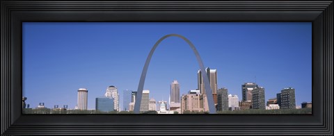 Framed Gateway Arch with city skyline in the background, St. Louis, Missouri Print