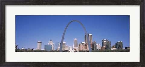 Framed Gateway Arch with city skyline in the background, St. Louis, Missouri Print