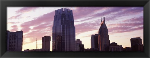 Framed Pinnacle at Symphony Place and BellSouth Building at sunset, Nashville, Tennessee, USA 2013 Print