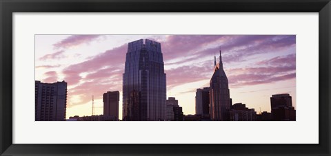 Framed Pinnacle at Symphony Place and BellSouth Building at sunset, Nashville, Tennessee, USA 2013 Print