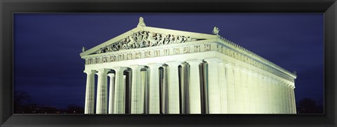 Framed Nashville Parthenon at night, Centennial Park, Nashville, Tennessee, USA Print