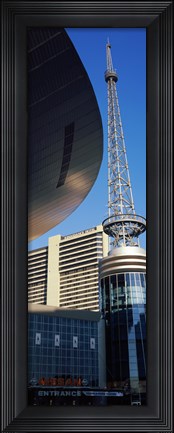 Framed Bridgestone Arena tower at Nashville, Tennessee, USA Print